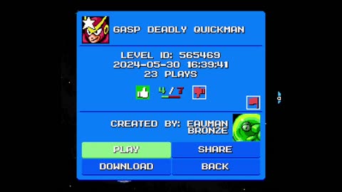 Mega Man Maker Level Highlight: "Gasp Deadly Quickman" by Eauman Bronze