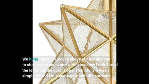 DAYCENT Moravian Star #Light Fixture Modern Brass Seeded-Overview