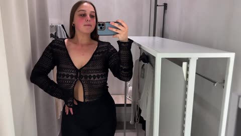 Transparent Try On Haul with See-Through Mesh Cardigan