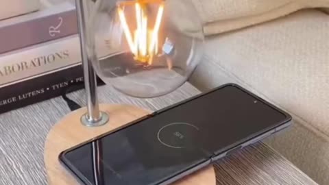 2024's Levitating Light Bulb Lamp with Wireless Charging Base, Magnetic