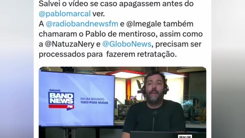 A @radiobandnewsfm e @lmegale também chamaram o Pablo de mentiroso.