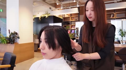 ASMR Haircuts and hairspa at popular Tokyo beauty salon