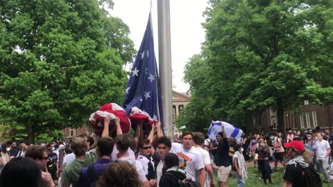 Good Kids Doing the Right Thing protecting our American Flag ....