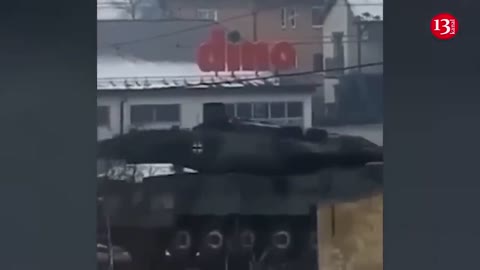 Leopard 2A6 tanks and Marder 1A5 combat vehicles moving from Poland to Ukraine