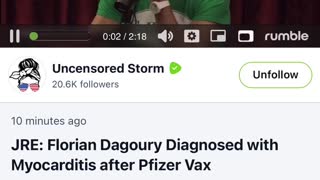 JRE: Florian Dagoury Diagnosed with Myocarditis after Pfizer Vax