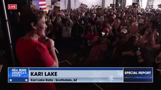 President Donald J. Trump opens the Kari Lake speech