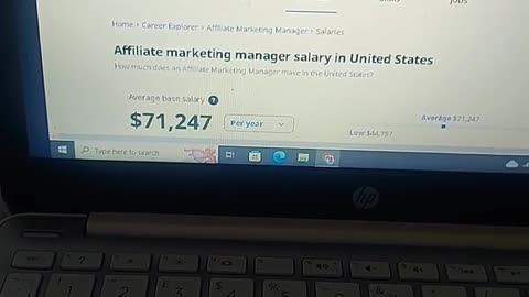Affiliate marketing average salary