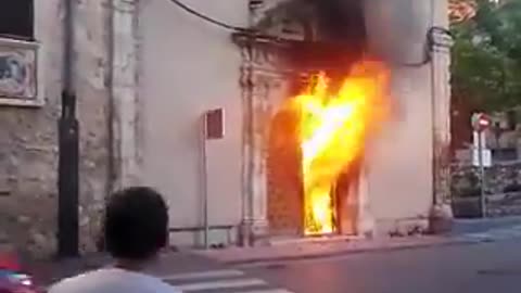 Another day in "Modern Europe" and another church fire bombed, this time in the