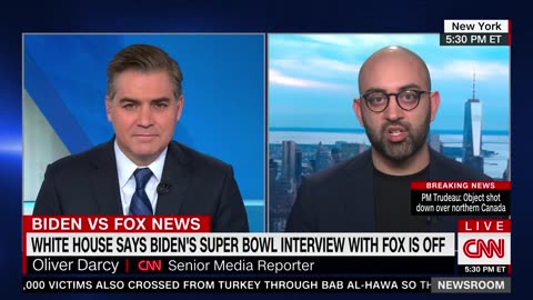 CNN's Oliver Darcy on Biden bailing on Fox's Super Bowl Interview: "He doesn't want to appear on this channel that really profits off spreading misinformation & lies about his administration"