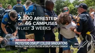University of Michigan protesters interrupt graduation ceremonies