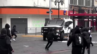 Chilean protesters and police clash at Labor Day rally