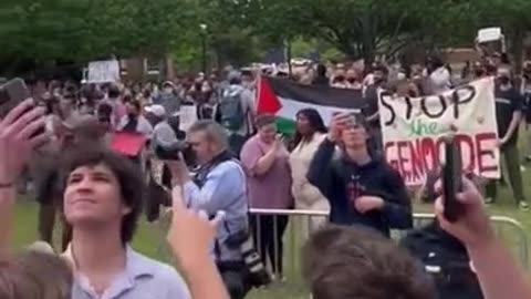 Frats Belt Out The National Anthem Together During Pro-Palestine Protests In Viral Clip