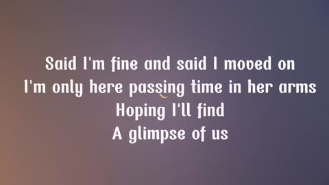 Glimpse of us - Joji - (Lyrics)