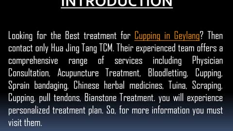 Best treatment for Cupping in Geylang