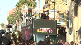 Will Smith performs on bus at 'Bad Boys' film premiere