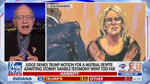 Alan Dershowitz Breaks Down Stormy Daniels' Testimony, Gives Trump Good News