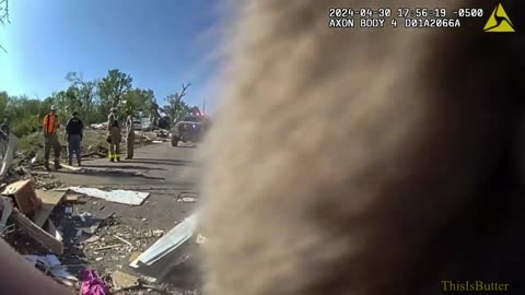 Body cam footage shows Wabaunsee County deputy finding cat, man following tornado