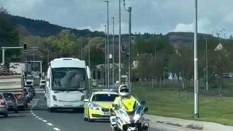 Gardai escort for the Irish governments VIPs