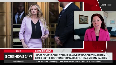BREAKING... Judge denies Trump motion for mistrial after Stormy Daniels testimony