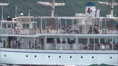 Whirlpools - Whirlpools cruise ship of exciting Naruto Strait in Kanrin Maru