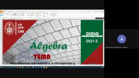 CEPRE UNI 2021 - 2 | SEMANA 20 | ÁLGEBRA S01