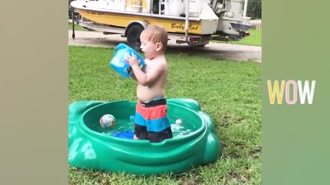 Funny Babies Playing With Water || Baby Outdoor Videos