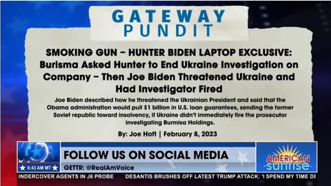 GP's Joe Hoft Joins Ed and Karyn on The Morning Sunrise to Break Report on Hunter Biden Documents