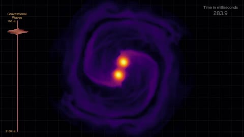 Neutron Star Merger Simulation with Gravitational Wave Audio