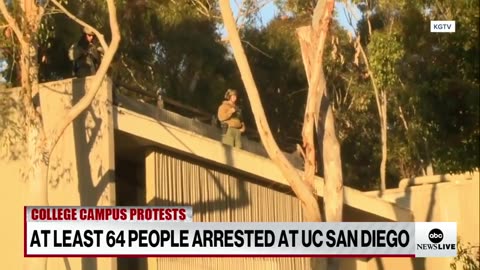 At least 64 people arrested at UC San Diego Pro-Palestinian protests