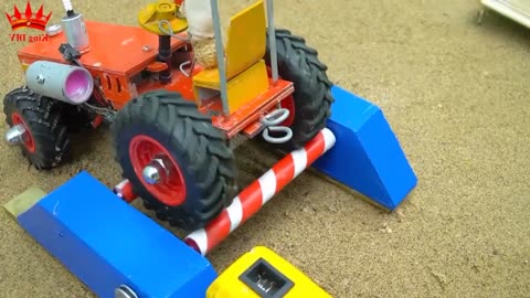 DIY! tractor mini drain digger machine | mini water pump ||