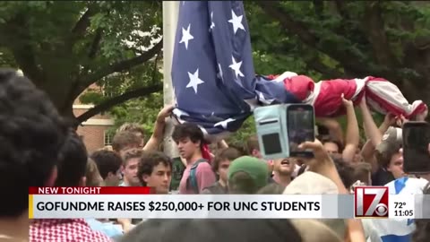 NC / A go fund me was set up for UNC students who saved the flag from Hamas terrorist supporters