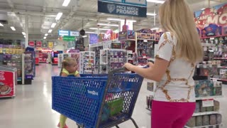 Diana with Mommy doing shopping in a toy store Funny video for kids and toddlers