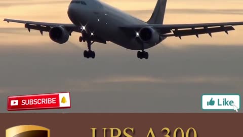 UPS A300 Landing in a Beautiful Sunset