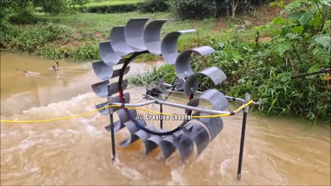 DIY Generator Stream Using PVC Pipe - Free Energy from Stream