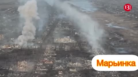 Marianka city under intense fire from Russians - Drone footage