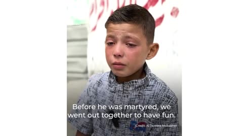 Boy whose father burned to death in Rafah attack