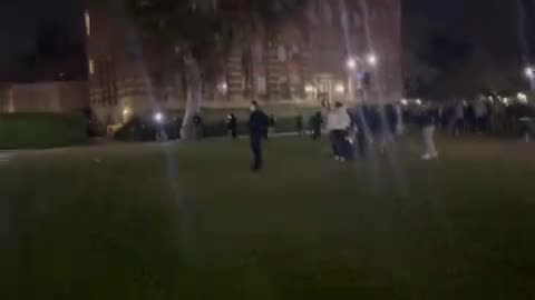P2: Zionists Extremists Escalate and throw Firework at defenseless Students