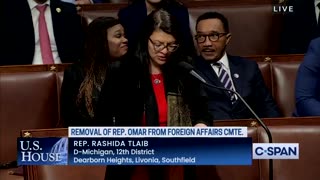 Watch Rashida Tlaib break down over Ilhan Omar being removed from the Foreign Affairs Committee