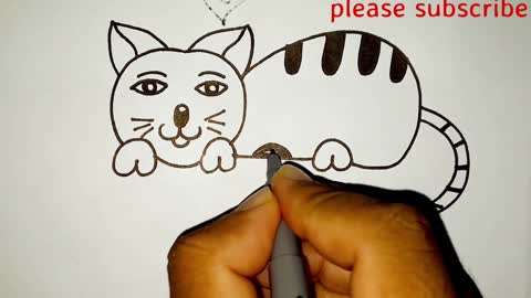 How To Draw A Cat From W Letter l Drawing Pictures l Letter Drawing l Cat Drawing Easy Step By Step