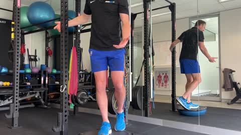 HEALTHY LIFE - Ankle Sprain Stability Training on the BOSU _ Tim Keeley _ Physio REHAB