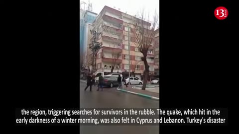 MOMENT: Dramatic video shows building collapsing after Turkey quake