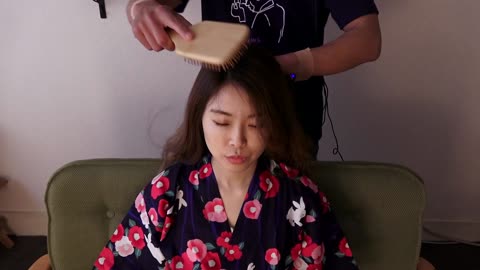 ASMR Hair Play Sounds| Brushing,Scalp Massage