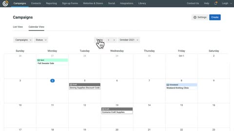 Using the Marketing Calendar - Constant Contact