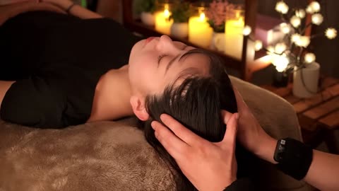 ASMR | Conversation-free head massage to induce restful sleep