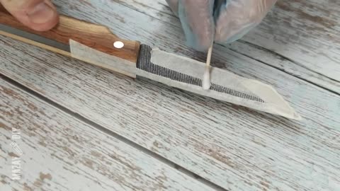 Making a Knife from an Old File | NO POWER tools Knife Making|part 5