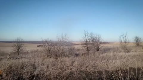 WAR IN UKRAINE: Moment Ukrainian Soldier Fires Rocket At Russian Observation Post