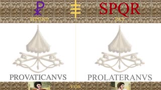 DIPTYCHA: XP+SPQR • ΕΙΡΉΝΗ+PAX • PROVATICANVS+PROLATERANVS • COS.