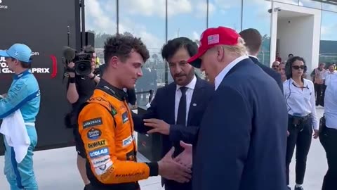 President @realDonaldTrump congratulating @LandoNorris!