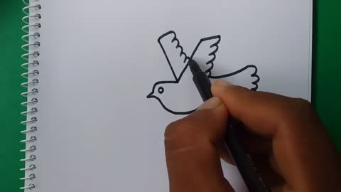 How To Draw A Bird From V