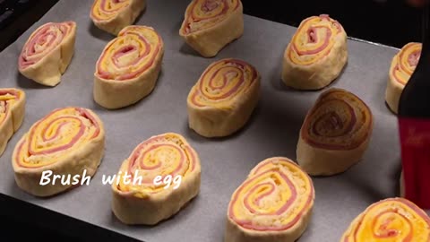 Couldn't be simpler! Mustard and ham rolls